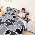 thumbnail image 3 of Manfei Natural Wolves Queen Sheets,Retro Camouflage Queen Sheet Sets,Gray,4pcs,1 Flat Sheet, 1 Fitted Sheet and 2 Pillowcases, 3 of 6