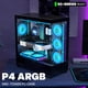 thumbnail image 2 of Gabinete para PC KEDIERS P4 ATX Torre Media con 7 Ventiladores PWM ARGB y Tipo-C, 2 of 9