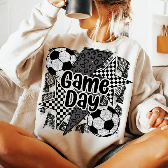 Soccer Game Day Sweatshirt, Coquette Soccer Mama Shirt, Cute Soccer Mom Sweatshirt, Game Day Soccer Shirt Design