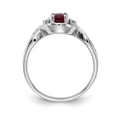 thumbnail image 2 of Primal Gold 14 Karat White Gold 6x4mm Oval Ruby and Diamond ring, 2 of 5