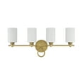 thumbnail image 2 of Warm Brass Four Light Bath Bar from the Woodbury Collection, 2 of 7