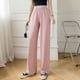 thumbnail image 4 of Pantalones largos de pierna ancha de verano para mujer, de seda de hielo, moda urbana 2023, pantalones bombachos holgados de color sólido, pantalones rectos casuales para mujer, 4 of 5