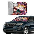 thumbnail image 4 of Anime Demon Slayer Car Windshield Sunshade Automotive Sun Shade for Cars SUV Trucks Visor Cover Fits Most Car SUV, 4 of 9