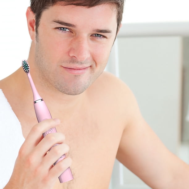 Puntoco potente cepillo de dientes eléctrico temporizador para adultos cepillo 5 modos cargador Usb cepillos de dientes recargables juego de cabezales de repuesto