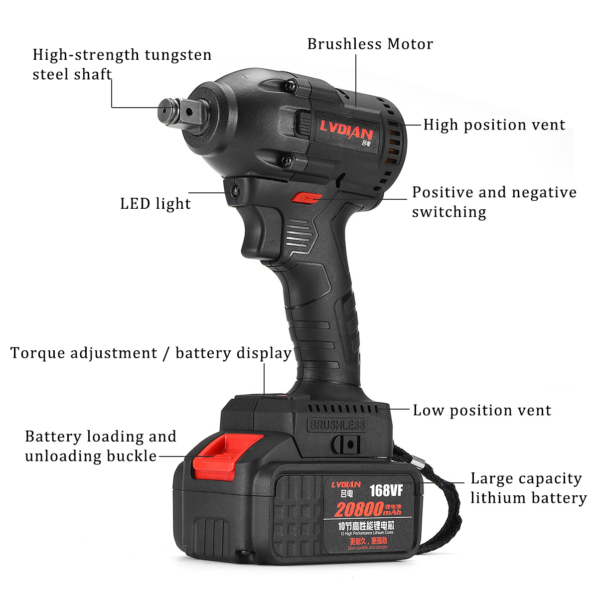 168VF Rechargeable Brushless Cordless 