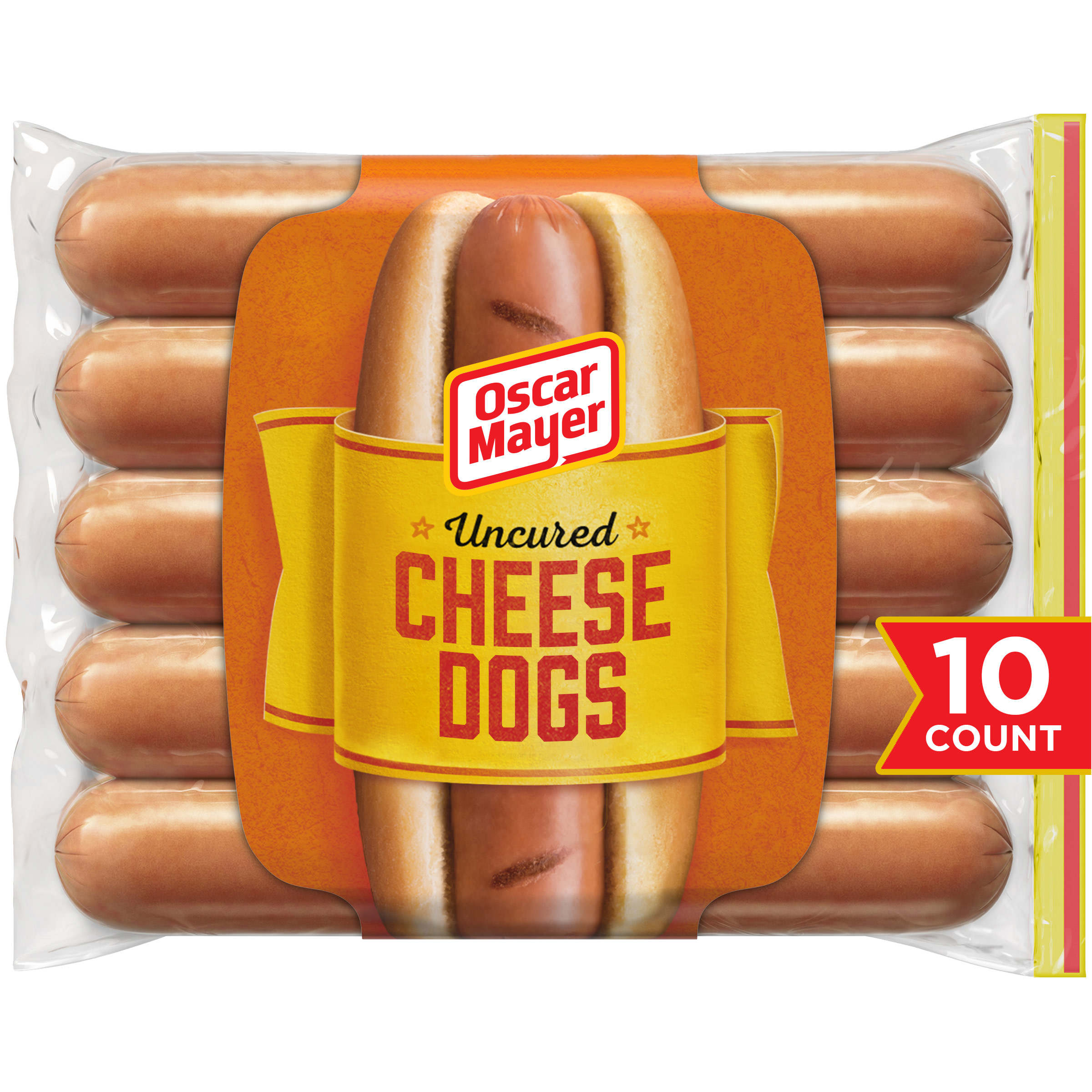 Oscar Mayer Uncured Cheese Hot Dogs, 10 ct Pack - Walmart.com - Walmart.com