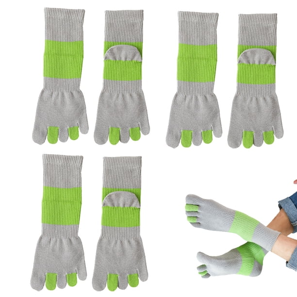3 pares de calcetines cómodos de algodón puro con puntera dividida, calcetines deportivos, calcetines de algodón para exteriores para hombres y mujeres