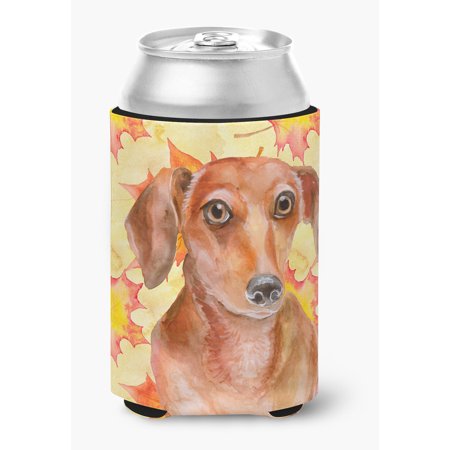 Red Dachshund Fall Can or Bottle Hugger