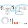 thumbnail image 7 of LEONLITE 3CCT Selectable LED Security Light, Motion Sensor LED Flood Lights, 2500lm, 2-Head Adjustable, Dusk to Dawn, Aluminum, 25W(200W Eqv.), White, 7 of 7