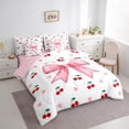 thumbnail image 3 of Castle Fairy Teens Cute Ribbon Bow Bedding Comforter Set,Love Heart Queen Bedding Sets, 3 of 8
