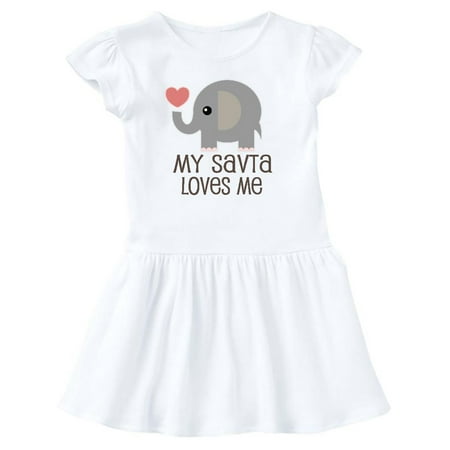 

Inktastic My Savta Loves Me Grandchild Gift Gift Baby Girl Dress