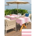thumbnail image 5 of Outdoor Tablecloth with Umbrella Hole for Patio/Picnic/Party/Camping, Pink Ombre Waterproof Table Cloth Rectangle Table Cover Washable, Modern Gradient Abstract Aesthetics Art (52"x 70"), 5 of 9