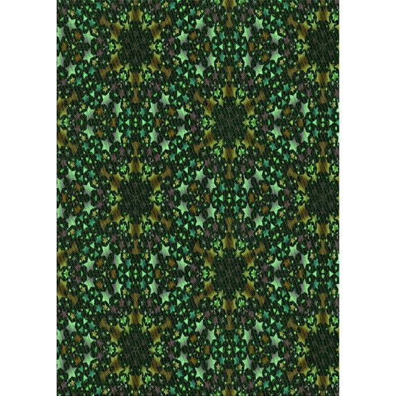 Ahgly Company Machine Washable Indoor Rectangle Transitional Night Black Area Rugs, 7' x 9'