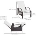thumbnail image 2 of Fauteuil Inclinable en Rotin Blanc d'Extérieur avec Repose-Pieds – Lounge de Patio pour Porche, Terrasse et Piscine - Confort Réglable et Cadre en Acier Durable (37,8 Pouces x 26 Pouces x 41,7 Pouces), 2 of 7