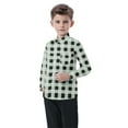 thumbnail image 4 of HOMADLES Boys Button Down Shirts Long Sleeve Lapel Plaid Shirt School Uniform, Uniform Shirt Gray 3 T, 4 of 7