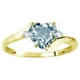 thumbnail image 2 of Original Star K� Heart Shape 6mm Genuine Sky Blue Topaz bypass Ring, 2 of 9