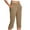 Khaki, variant on Kaemgyyd Capri Pants for Women V Cross Waist Loose Fit Workout Sweatpants Lounge Yoga Pajama Capris Pants with Pockets