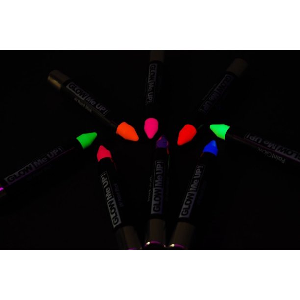 UV Blacklight Reactive Make Up Body Paint Stick 8 Pack Sampler Set