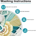 thumbnail image 2 of Rod Pocket Printed Valance for Kitchen, Green Plant Collection Nature Theme Linen Textured Small Window Drapes for Bathroom Kid''s Room, 52 x 18 Inches, 1 Panel, 2 of 6