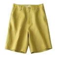 thumbnail image 3 of MKLEKYY Pantalones Cortos De Mezclilla Para Mujer, Elásticos, Transpirables, Sueltos Y De Lino, De Media Longitud, Pantalones Cortos Para Mujer Con Bolsillo, 3 of 3