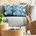 thumbnail image 5 of Ambesonne Lake Throw Pillow Cover 2 Pack, Cold Mountain Peaks Icy Water, 20", Pale Blue Petrol Blue, 5 of 7
