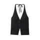 thumbnail image 5 of HH TRAF Mujeres Nueva Moda Color Sólido Sarga Sin Mangas Cuello Halter Top Femenino Elegante Tirantes Sin Espalda High Street Casual Top, 5 of 5