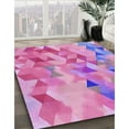 thumbnail image 2 of Ahgly Company Indoor Rectangle Patterned Neon Pink Area Rugs, 6' x 9', 2 of 6