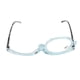 thumbnail image 3 of Gafas de lectura de una sola lente con aumento y lentes intercambiables para maquillaje de ojos para personas mayores, montura azul transparente +4.00, 3 of 14
