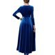 thumbnail image 3 of Vestido Largo De Manga Larga Con Cuello En V, Vestido Largo De Fiesta De Cintura Ajustada Con Encanto Fluido Para Boda Para Baile De Graduación Octpeak Azul rey L, 3 of 6