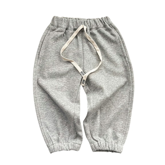 Esaierrr Boys Girls Long Sports Pants Toddler Loose Trousers Kids Embroidery Knit Sweatpants for 1-6 Years