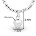 thumbnail image 6 of Adorable Heart Dangle Eternal Love Beaded Sterling Silver Ring, 6 of 6