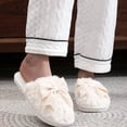 thumbnail image 4 of House Slippers for Woman,Slippers for Women Indoor and Outdoor with Memory Foam Insole,Women Bow Slipper for Fall Winter Thick Sole Indoor Cute Fuzzy Footwear, 4 of 5