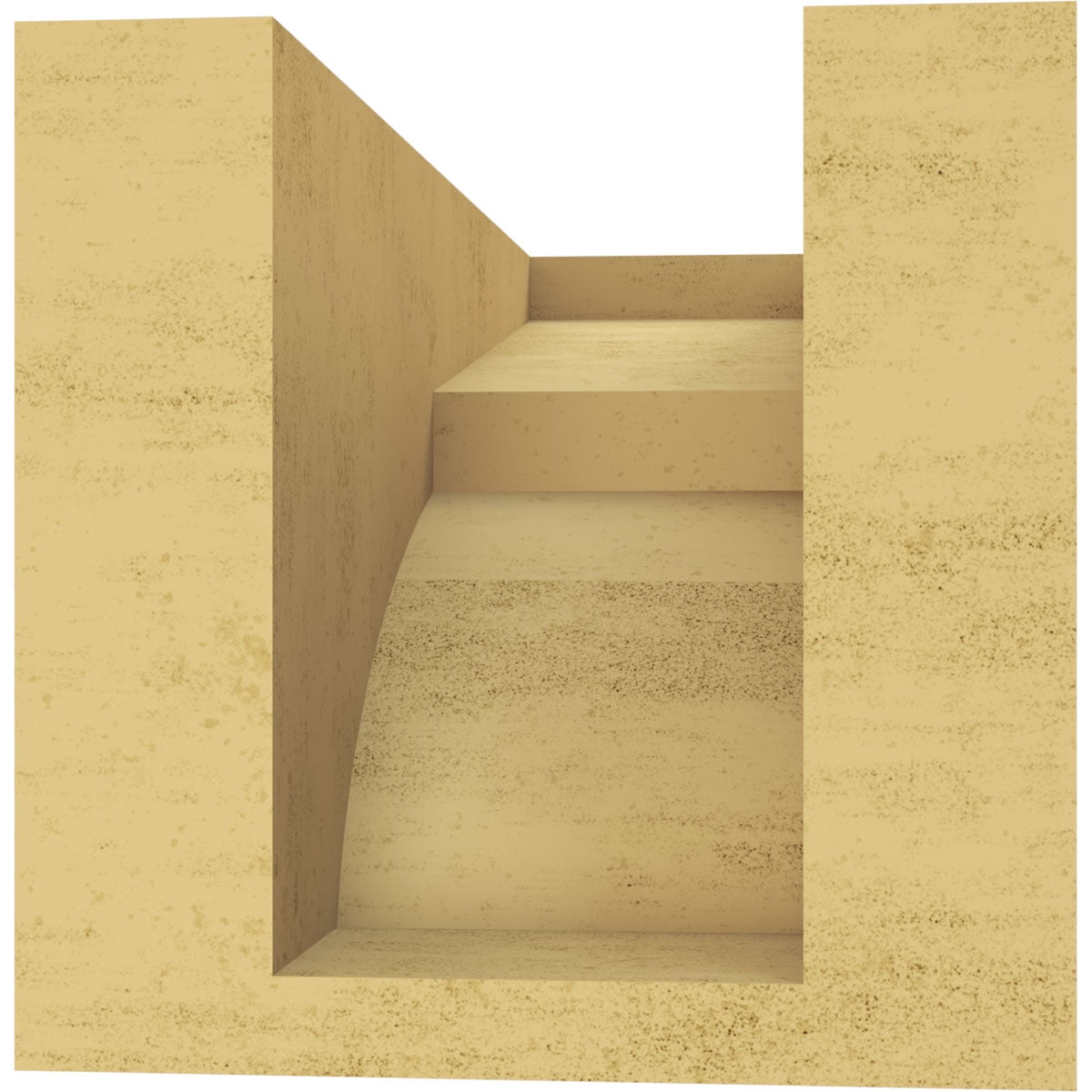 4"W x 8"D x 4"H Wide Monterey Rough Cedar Woodgrain TimberThane Corbel, Primed Tan