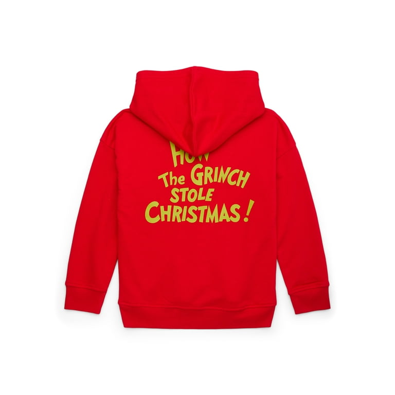 Seuss' The Grinch Boys' Pullover Hoodie Long Sleeves Sizes