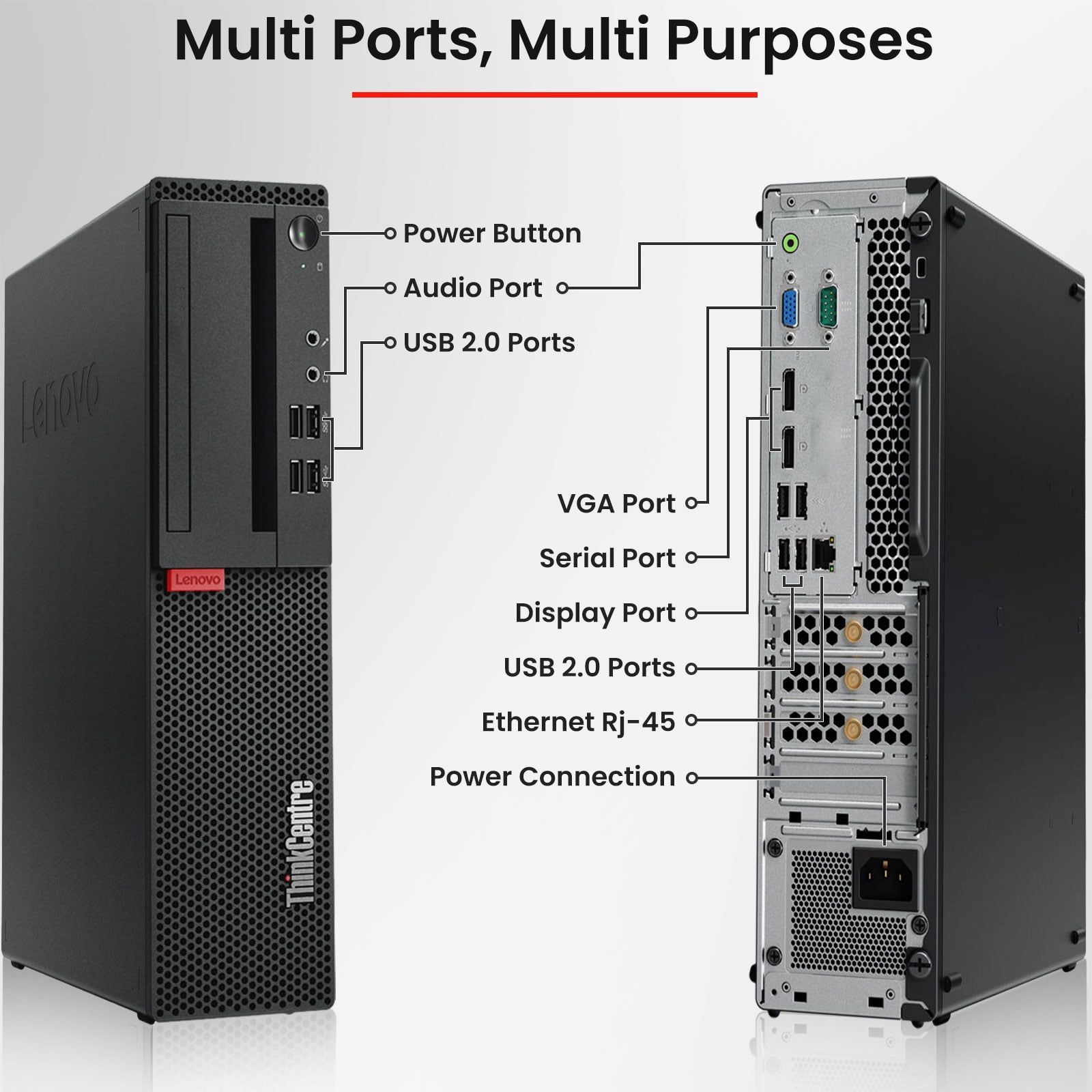 Restored Lenovo ThinkCentre Desktop PC Intel Core i5-6500, 32GB Ram, 2TB SSD 24" LED Monitor Screen, Built-in Wi-Fi, BTO Keyboard & Mouse, Windows 10 Professional (Refurbished)