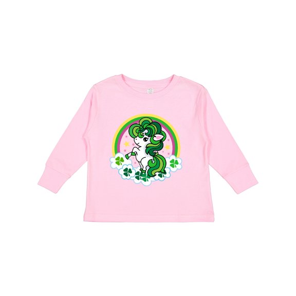 Inktastic Unicorn St Patricks Day Irish Girls Long Sleeve Toddler T-Shirt