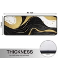thumbnail image 5 of Kitchen Rugs Sets Of 2,Black and Gold Marble Wavy Lines Pattern Anti Fatigue Kitchen Mat Rugs Non Slip Washable,Decorative Kitchen Floor Mats for Kitchen,Sink,Laundry,17"x47"+17"x47", 5 of 5