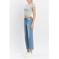 thumbnail image 5 of Flying Monkey - High Rise Ankle Straight Jeans with Distressed Raw Hem (28" Inseam) - F5866, 5 of 10