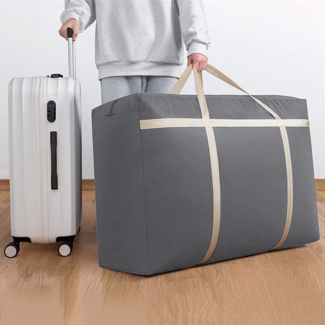 Waterproof Moving Storage Bag, Large Fabric Container, Easy Clean, Thickened Reinforced, for Home Clothes Quilt, Durable Storage, Portable Organizer, Heavy Duty Fabric, for Household Use, Ihhxbz