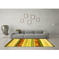 thumbnail image 3 of Ahgly Company Machine Washable Indoor Rectangle Abstract Yellow Contemporary Area Rugs, 4' x 6', 3 of 4