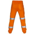 thumbnail image 3 of Men's Reflective Sweatpants High-Visibility Waterproof Pant Slim Fit Cargo Joggers Workout Safety Trouser 橙色 2XL, 3 of 3