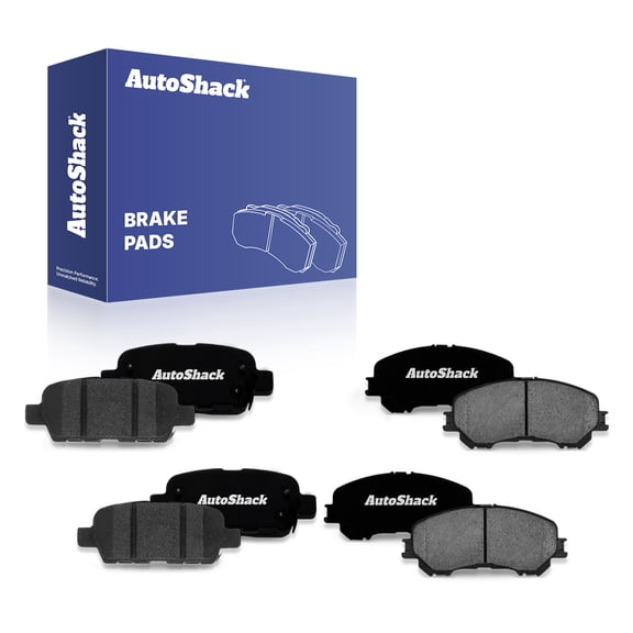 AutoShack Front & Rear Ceramic Brake Pad Set for Nissan, Rogue 2014-2020 Rogue Sport 2017-2020 Qashqai 2017-2019, AWD FWD L4 2.0L 2.5L