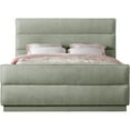 thumbnail image 3 of Meridian Furniture Paxton Mint Chenille Fabric Queen Bed, 3 of 9