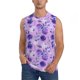 thumbnail image 1 of Fotbe Violet Men's Camiseta sin Mangas Estampada para Hombres, Playera Casual para Gimnasio, Entrenamiento, Playa-Medium, 1 of 7