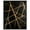 Black Frame, variant on Fractured Zenith Canvas Print Black Gold Decor by Art Remedy, Gold Frame, 36 x 45