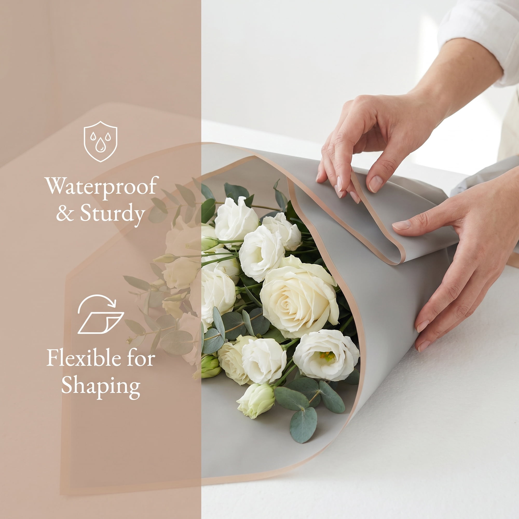 Unique Bargains 20Pcs Waterproof Luxury Matte Gift Wrapping Paper Sheets Silver 22" x 22"