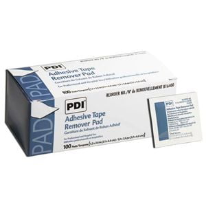 PDI B16400 Adhesive Tape Remover Pad, 1.25 in. x 2.625 in. (Box of 100)
