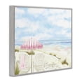 thumbnail image 4 of Seascape with Pink Umbrella Gray Framed Giclee Art, design by Lori Mosley, 4 of 9