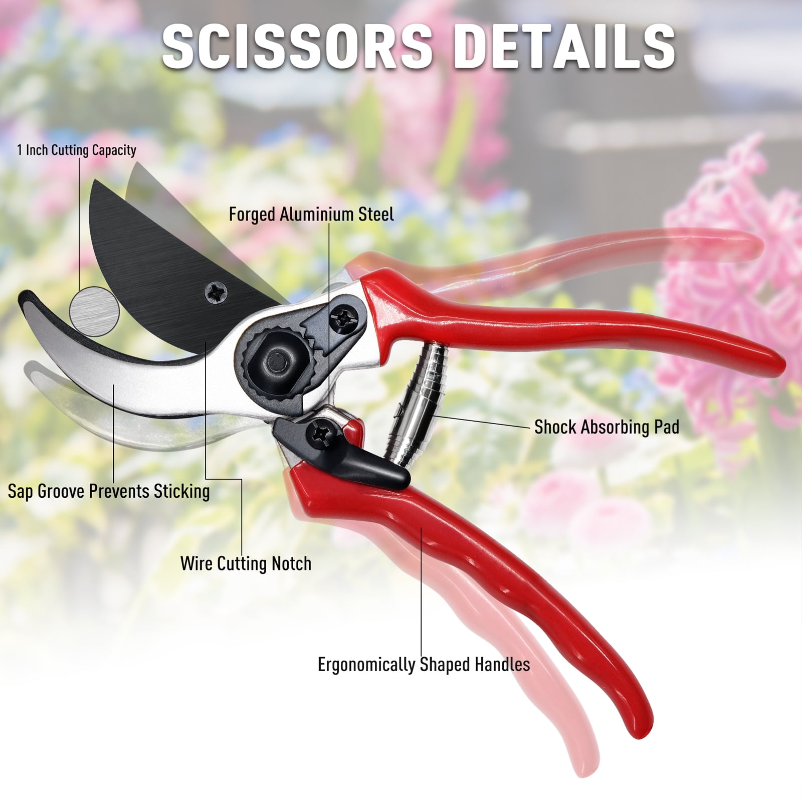 Hortem Garden Pro 35” Adjustable Long Reach Adjustable Right-Handed Pruner & Lopper with Bypass