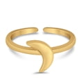 thumbnail image 3 of 7.5mm - Crescent Moon Toe Band Ring 925 Sterling Silver Thin Adjustable Stylish Rings for Women, 3 of 5